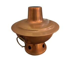 Vintage USA Made Atlas Asian Style Hot Pot Cooker Copper Mongolian Korean